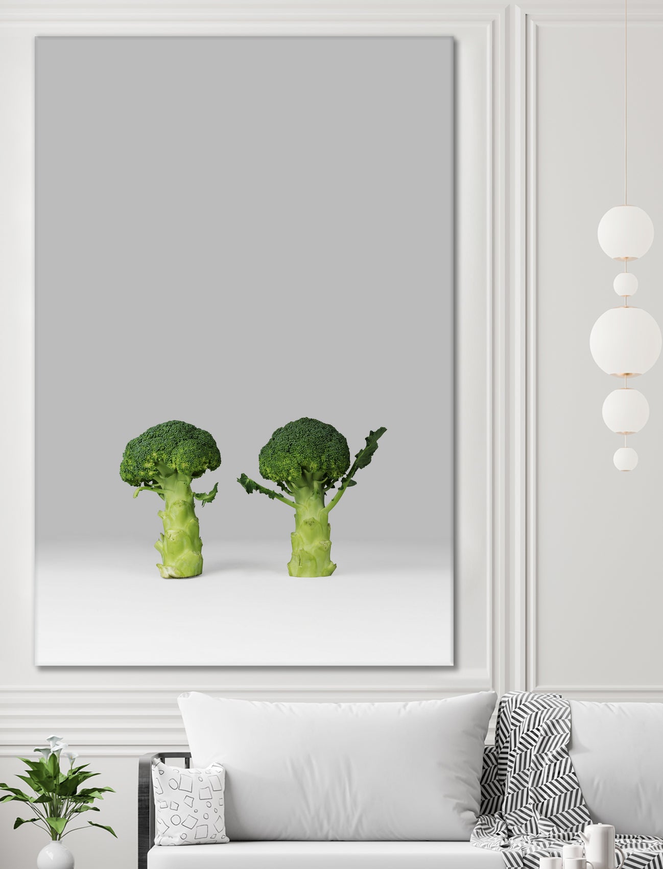 Arguing Broccolis by Anders Wasser on GIANT ART - gray photo illustration