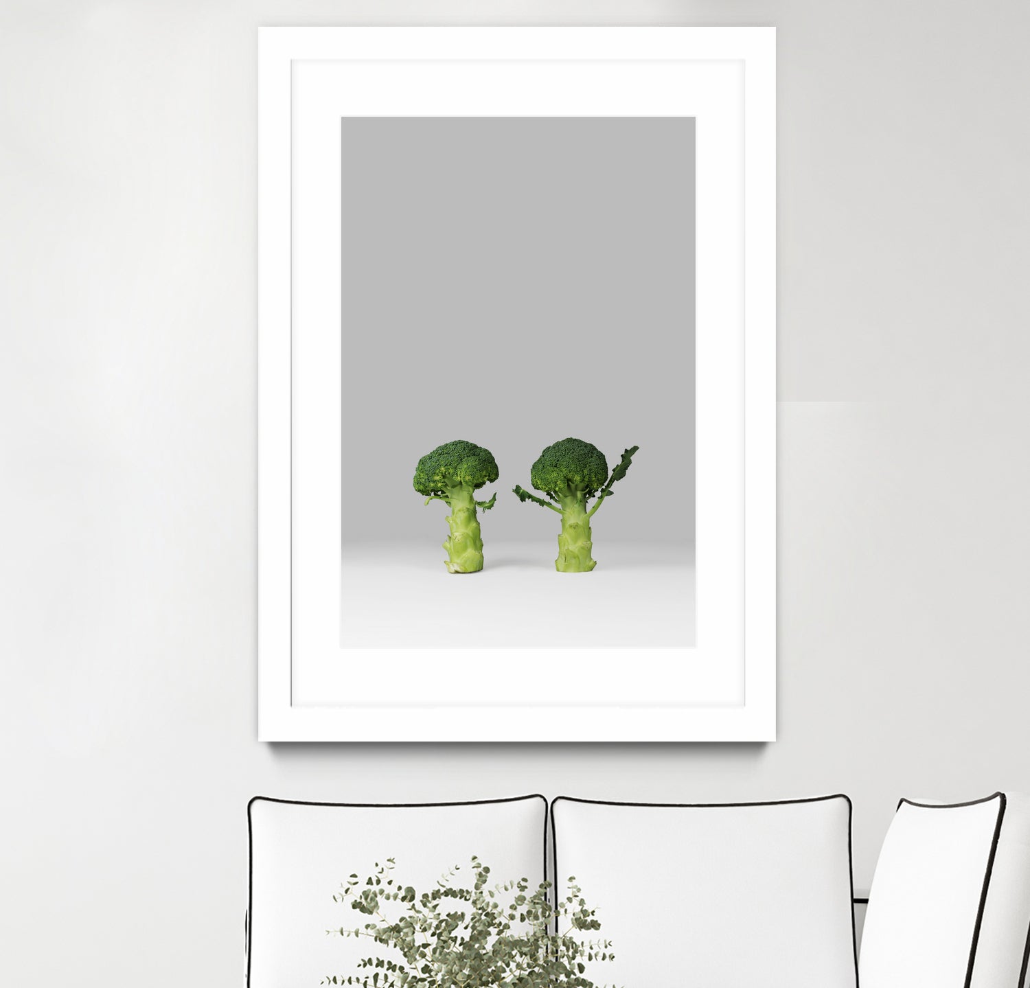 Arguing Broccolis by Anders Wasser on GIANT ART - gray photo illustration