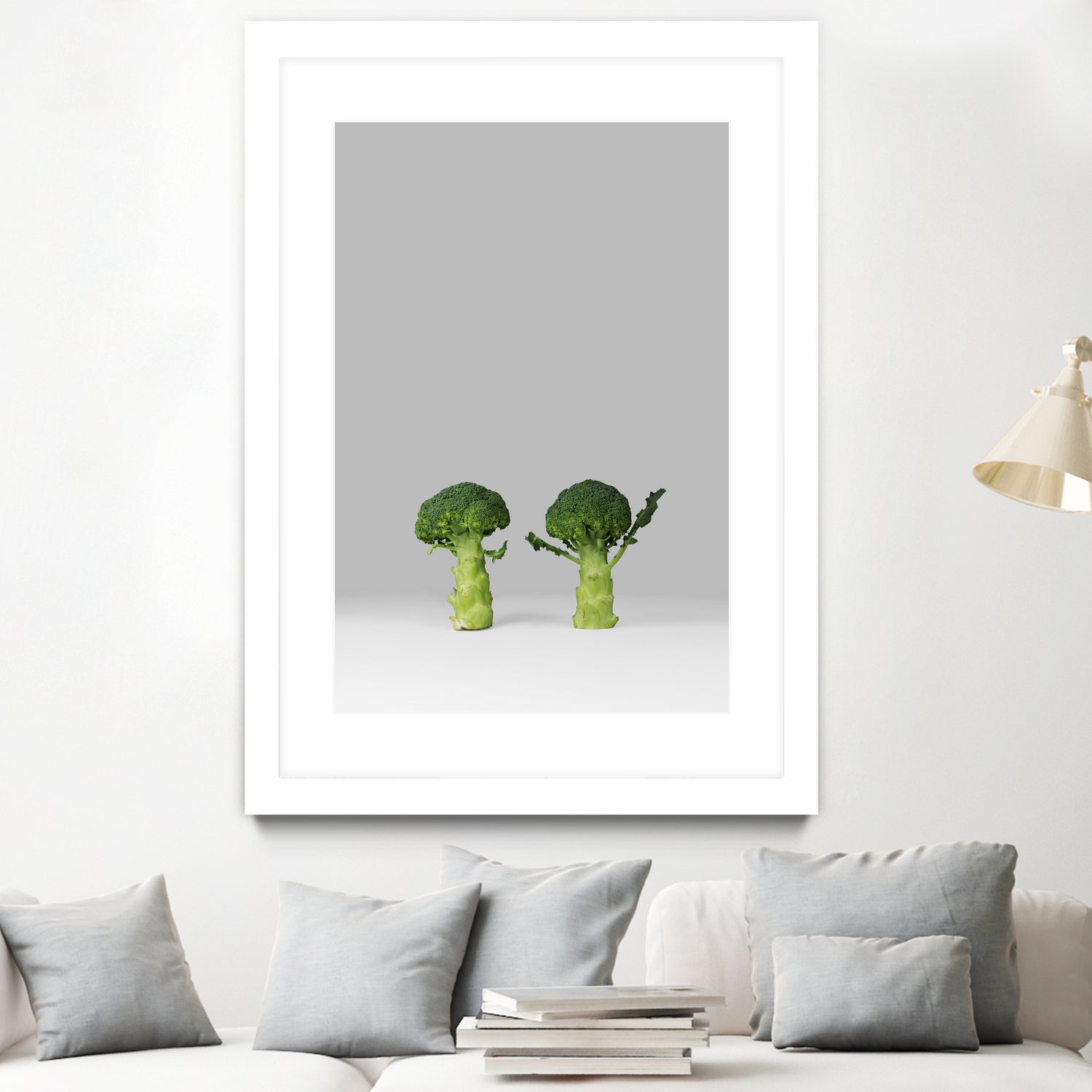 Arguing Broccolis by Anders Wasser on GIANT ART - gray photo illustration