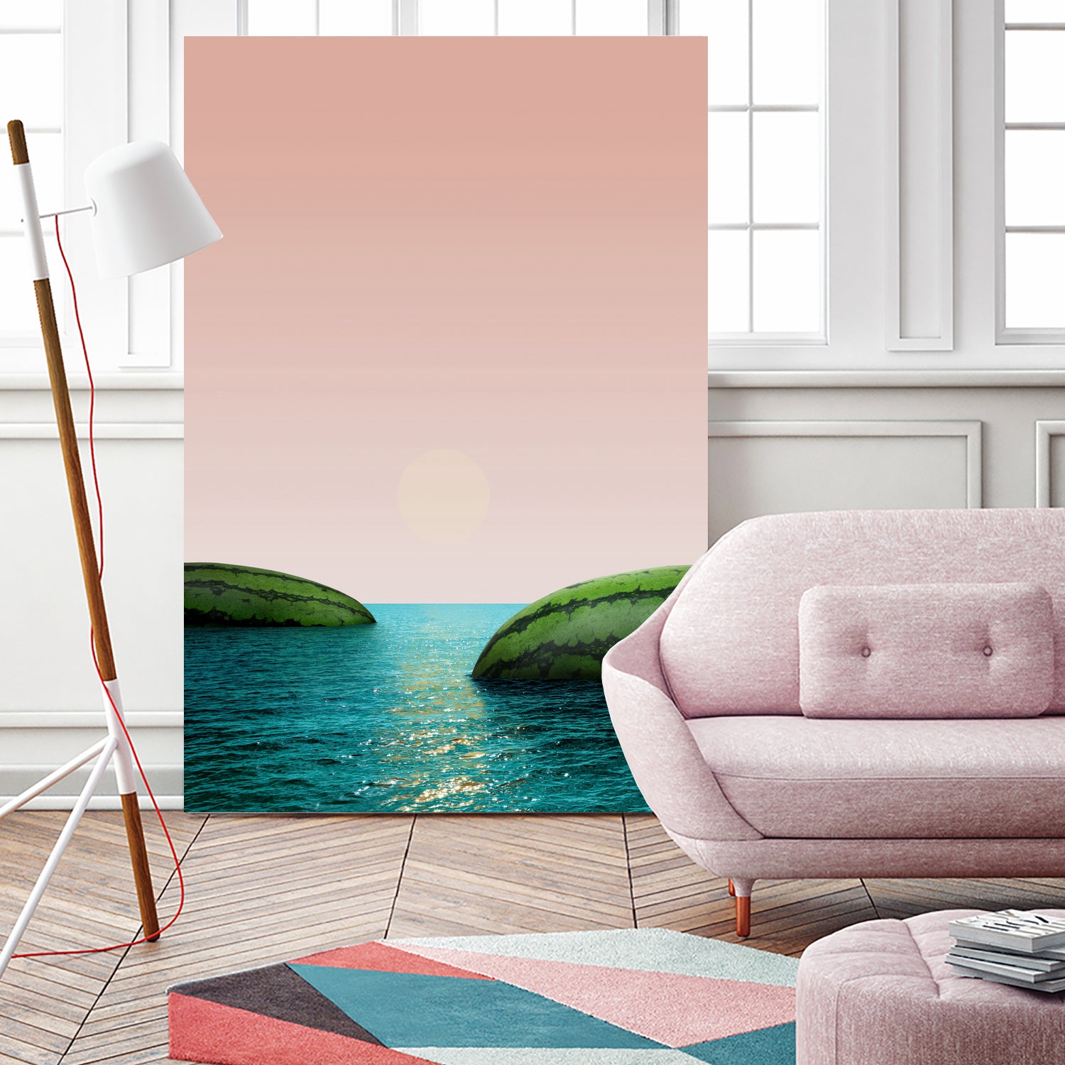 Melon Shore by Anders Wasser on GIANT ART - pink photo illustration