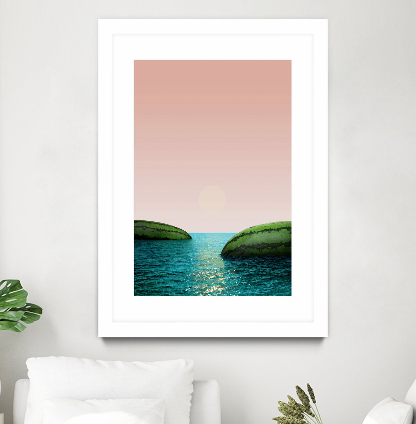 Melon Shore by Anders Wasser on GIANT ART - pink photo illustration