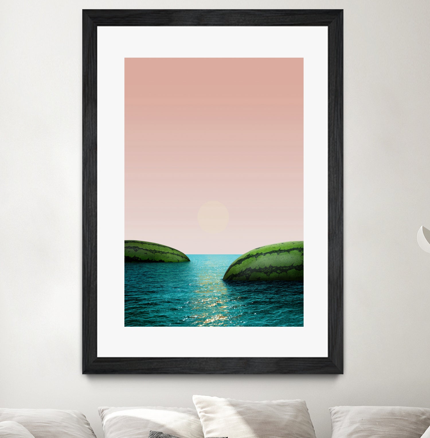 Melon Shore by Anders Wasser on GIANT ART - pink photo illustration