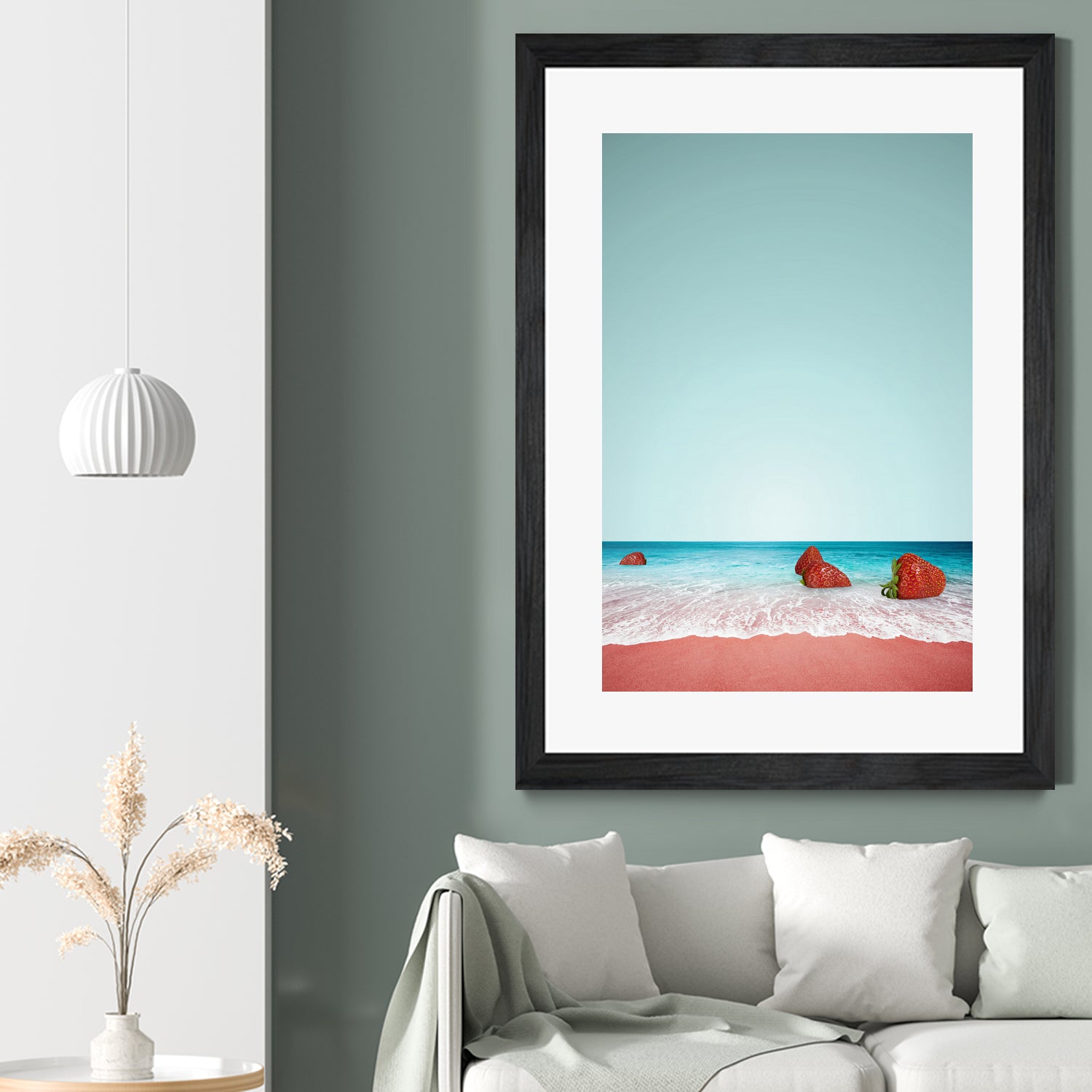 Strawberry Shore by Anders Wasser on GIANT ART - blue photo illustration