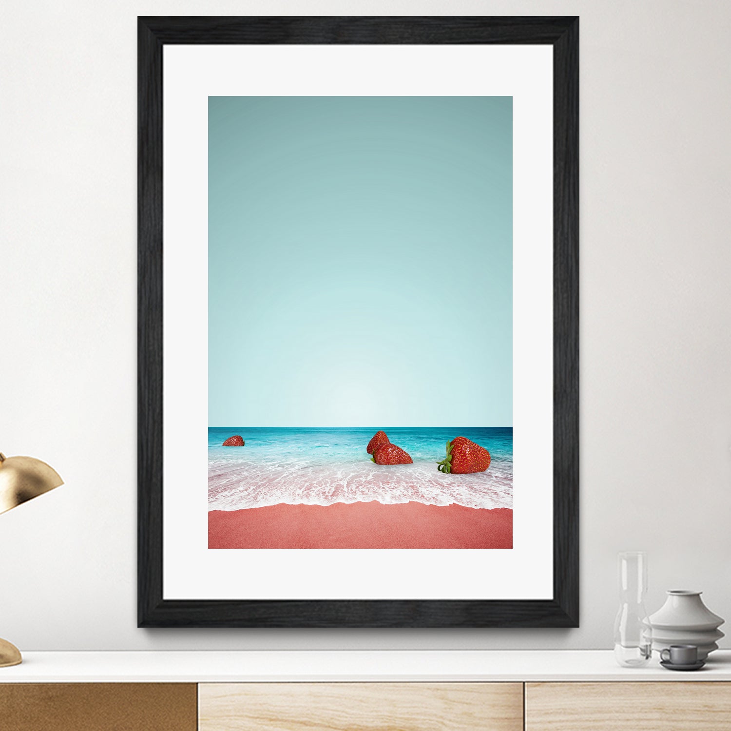 Strawberry Shore by Anders Wasser on GIANT ART - blue photo illustration