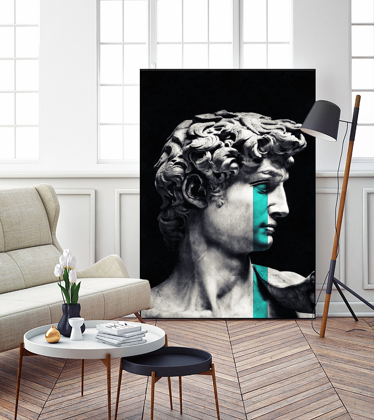 Crying David by Menelaos Trompoukis on GIANT ART - black digital painting