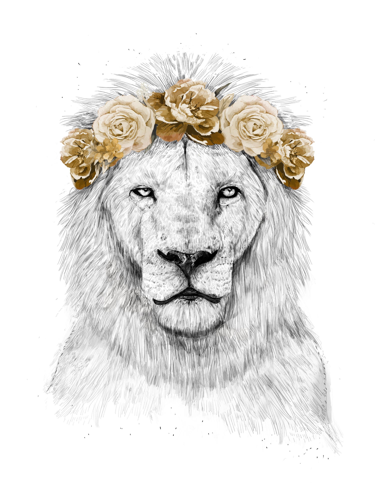 Festival lion (color version) by Solti Balázs on GIANT ART - white digital drawing