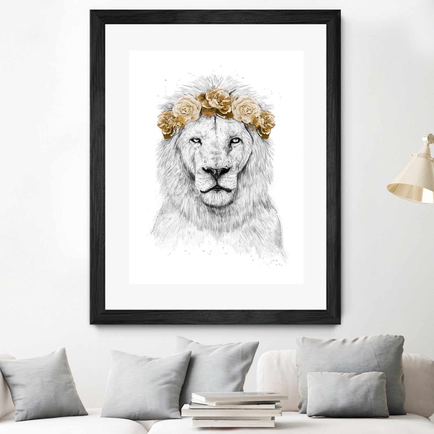 Festival lion (color version) by Solti Balázs on GIANT ART - white digital drawing