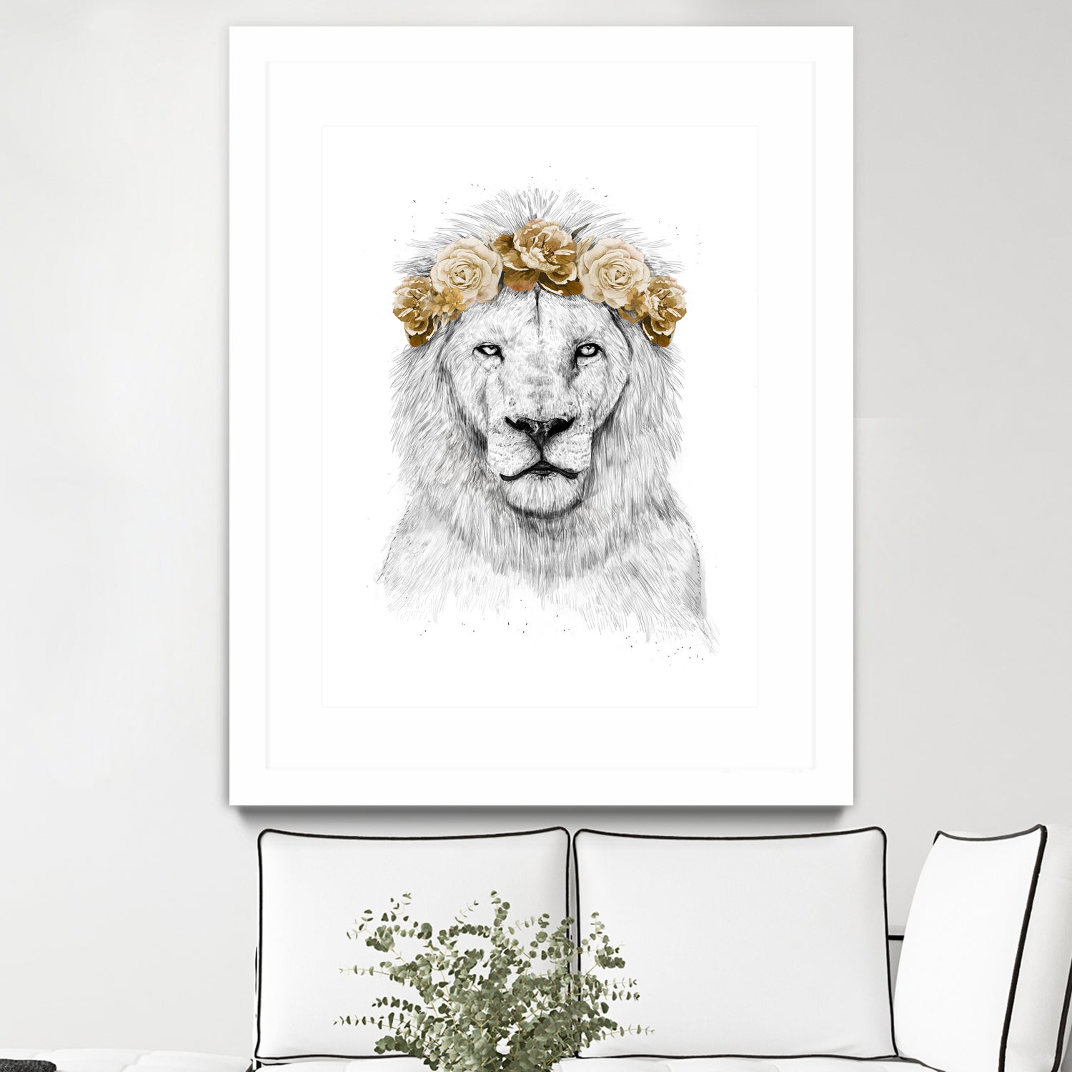 Festival lion (color version) by Solti Balázs on GIANT ART - white digital drawing