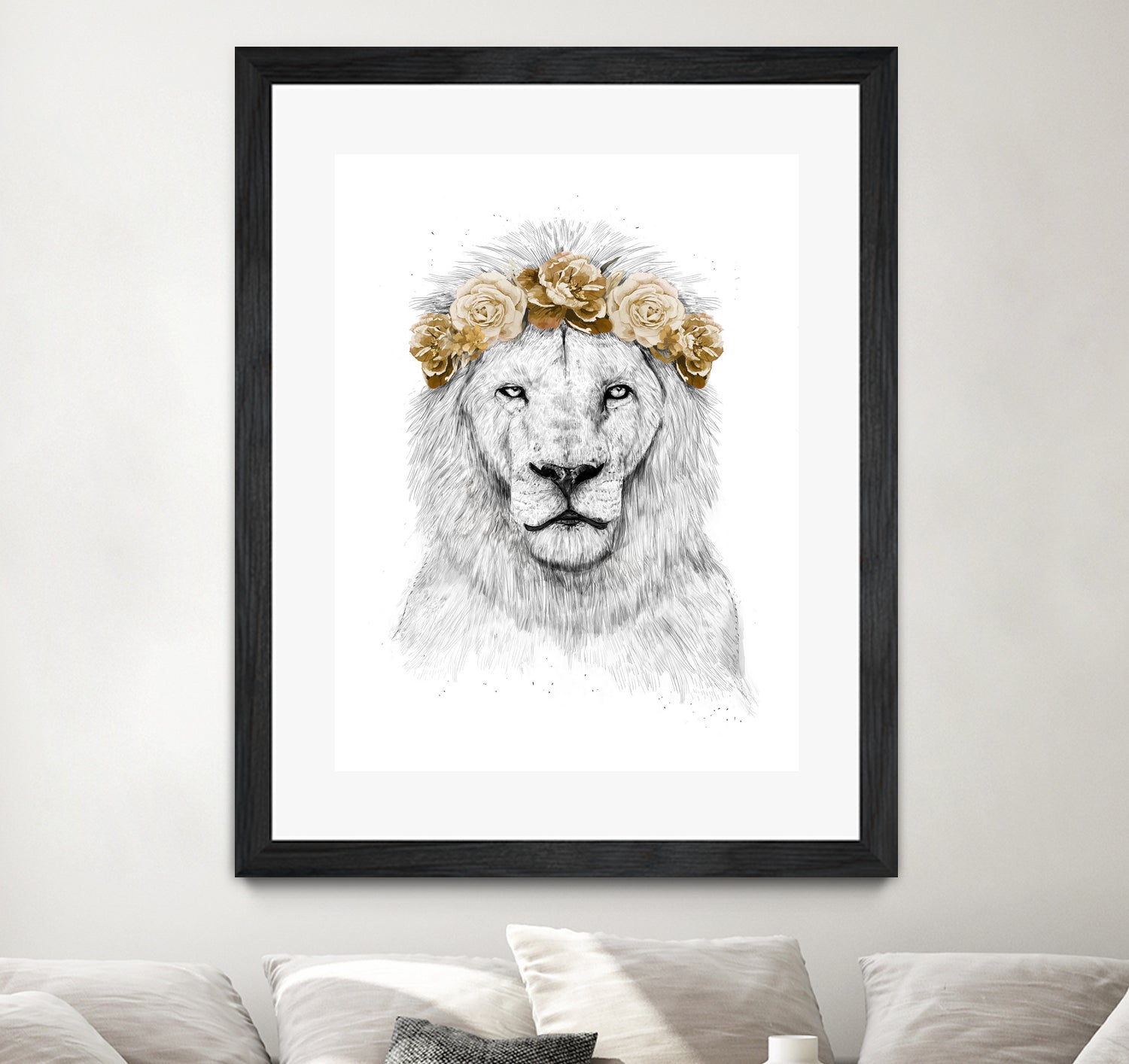 Festival lion (color version) by Solti Balázs on GIANT ART - white digital drawing