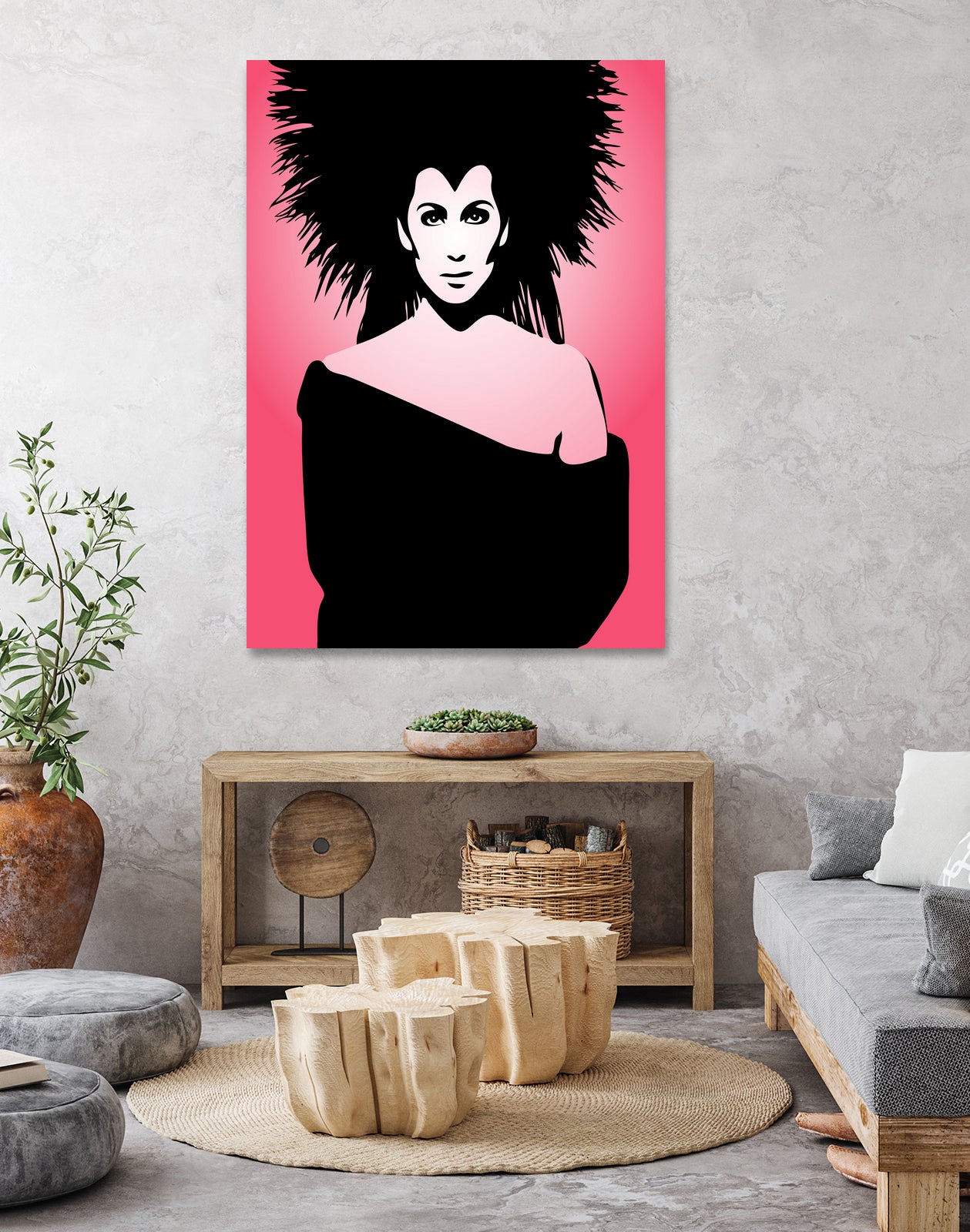 Cher | Pop Art by William Cuccio on GIANT ART - pink digital drawing
