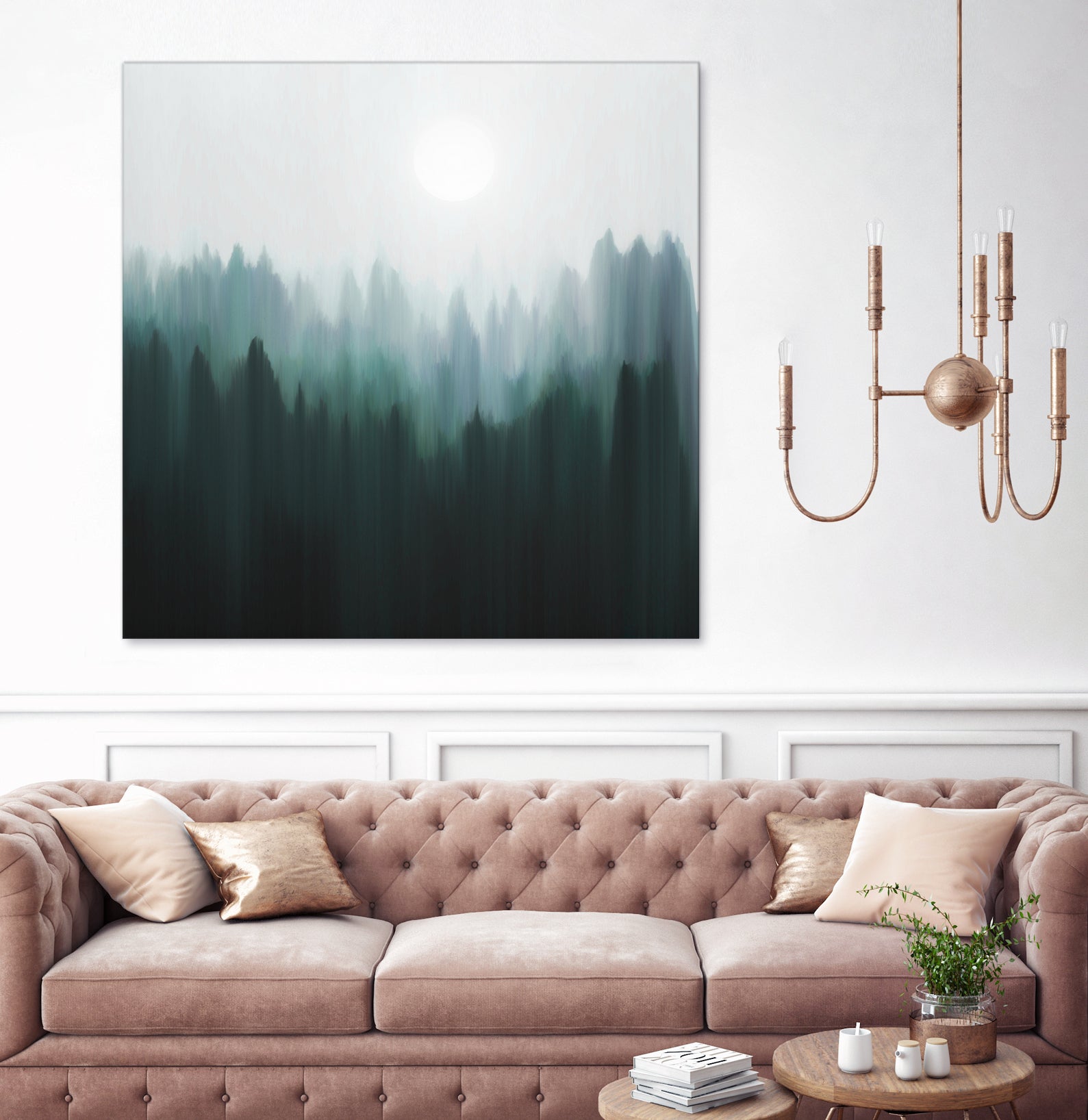 Autumn Fog | Green Edition by Robin Willems on GIANT ART - green digital painting