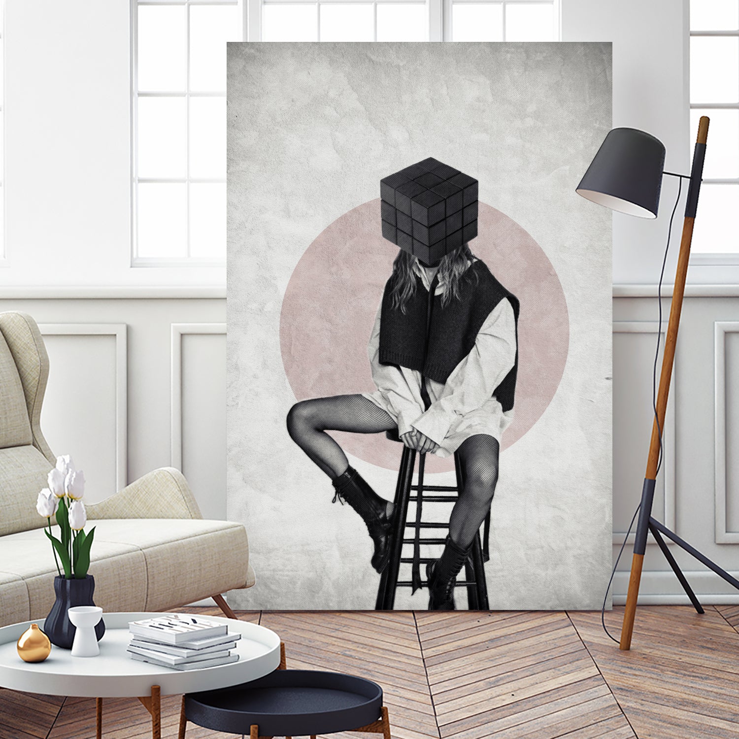 Cube by Menelaos Trompoukis on GIANT ART - pink digital painting