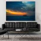 Starling Sunset by Chris Lord on GIANT ART - blue photo illustration