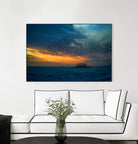 Starling Sunset by Chris Lord on GIANT ART - blue photo illustration