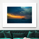 Starling Sunset by Chris Lord on GIANT ART - blue photo illustration