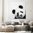 Peekaboo Panda by Laura Graves on GIANT ART - black digital painting