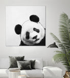 Peekaboo Panda by Laura Graves on GIANT ART - black digital painting