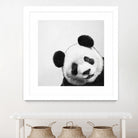 Peekaboo Panda by Laura Graves on GIANT ART - black digital painting