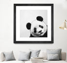 Peekaboo Panda by Laura Graves on GIANT ART - black digital painting