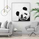 Peekaboo Panda by Laura Graves on GIANT ART - black digital painting