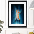 Glitch in the Dark - Abstract Pixel Art by Jennifer Walsh on GIANT ART - blue vector illustration