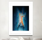 Glitch in the Dark - Abstract Pixel Art by Jennifer Walsh on GIANT ART - blue vector illustration