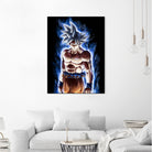 Goku ultra instinct - Selfish doctrine by MCAshe 24 on GIANT ART - blue digital drawing