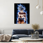 Goku ultra instinct - Selfish doctrine by MCAshe 24 on GIANT ART - blue digital drawing