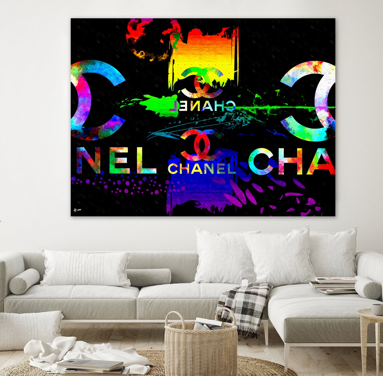 Colorful Chanel Art by Daniel Janda on GIANT ART - black mixed media