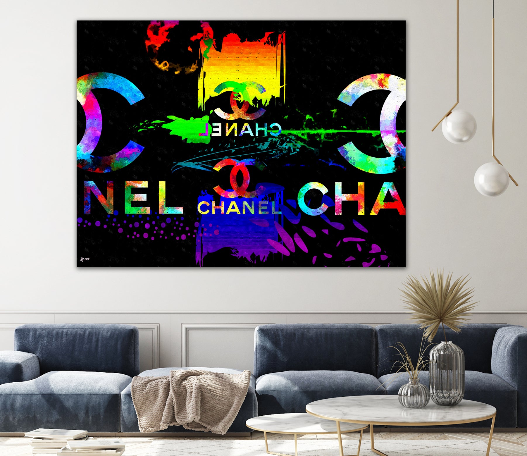 Colorful Chanel Art by Daniel Janda on GIANT ART - black mixed media