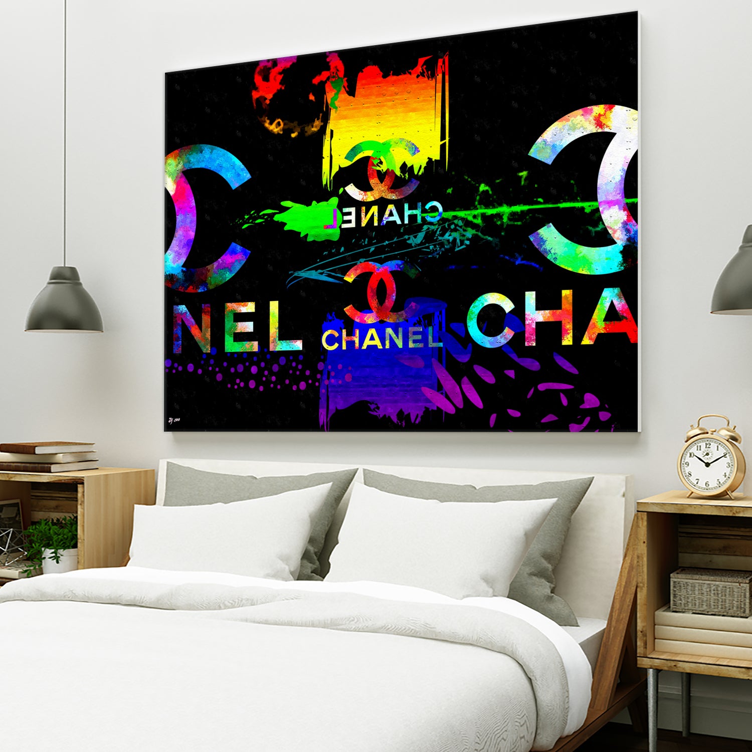 Colorful Chanel Art by Daniel Janda on GIANT ART - black mixed media