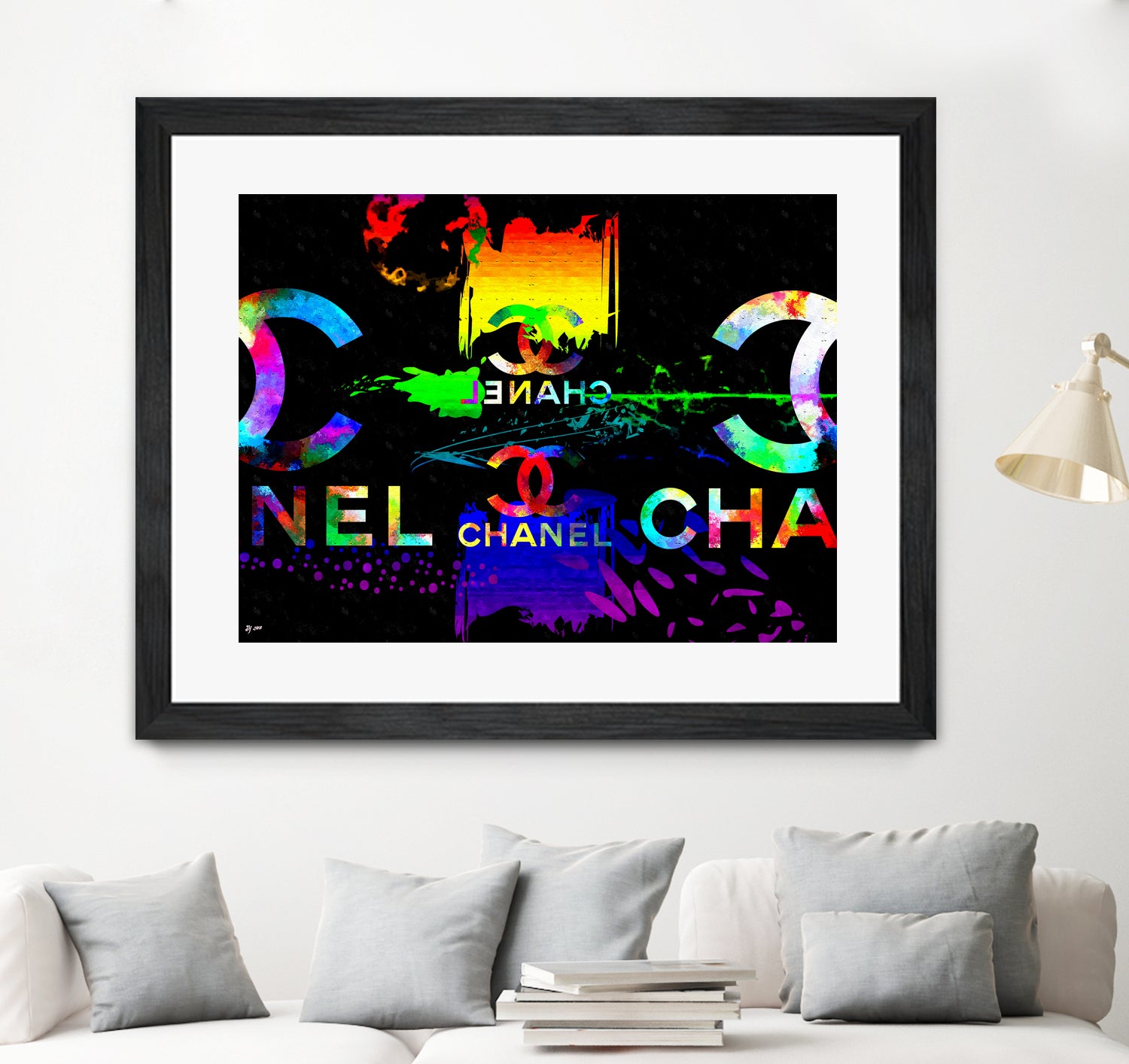 Colorful Chanel Art by Daniel Janda on GIANT ART - black mixed media