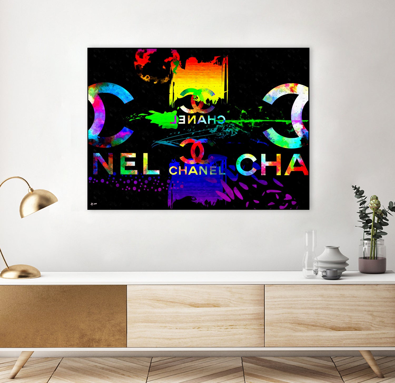 Colorful Chanel Art by Daniel Janda on GIANT ART - black mixed media