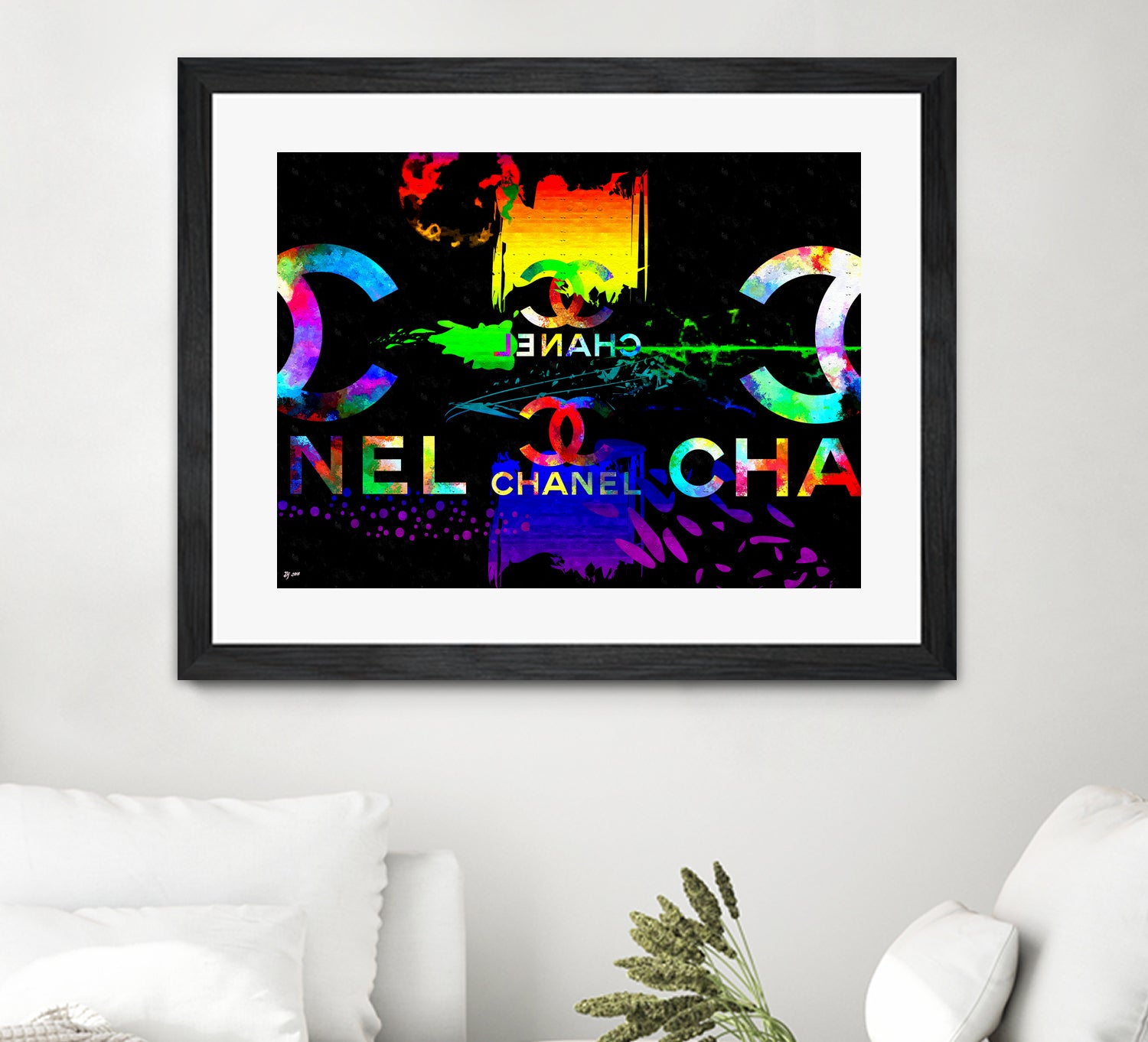 Colorful Chanel Art by Daniel Janda on GIANT ART - black mixed media