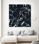 dark marble blue & black by Dirk Wüstenhagen on GIANT ART - black mixed media