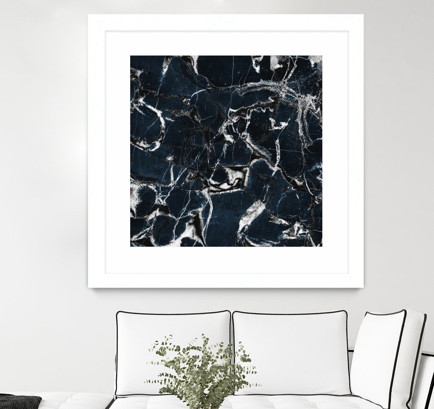 dark marble blue & black by Dirk Wüstenhagen on GIANT ART - black mixed media