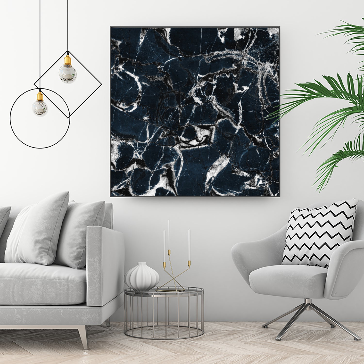 dark marble blue & black by Dirk Wüstenhagen on GIANT ART - black mixed media