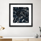 dark marble blue & black by Dirk Wüstenhagen on GIANT ART - black mixed media