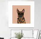 Cool German Shepherd for German Shepherd Lovers by Haidi Shabrina on GIANT ART - pink vector illustration