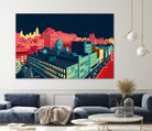 Meatpacking District by Night by Remko Heemskerk on GIANT ART - red digital painting