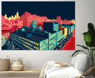 Meatpacking District by Night by Remko Heemskerk on GIANT ART - red digital painting