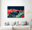 Meatpacking District by Night by Remko Heemskerk on GIANT ART - red digital painting