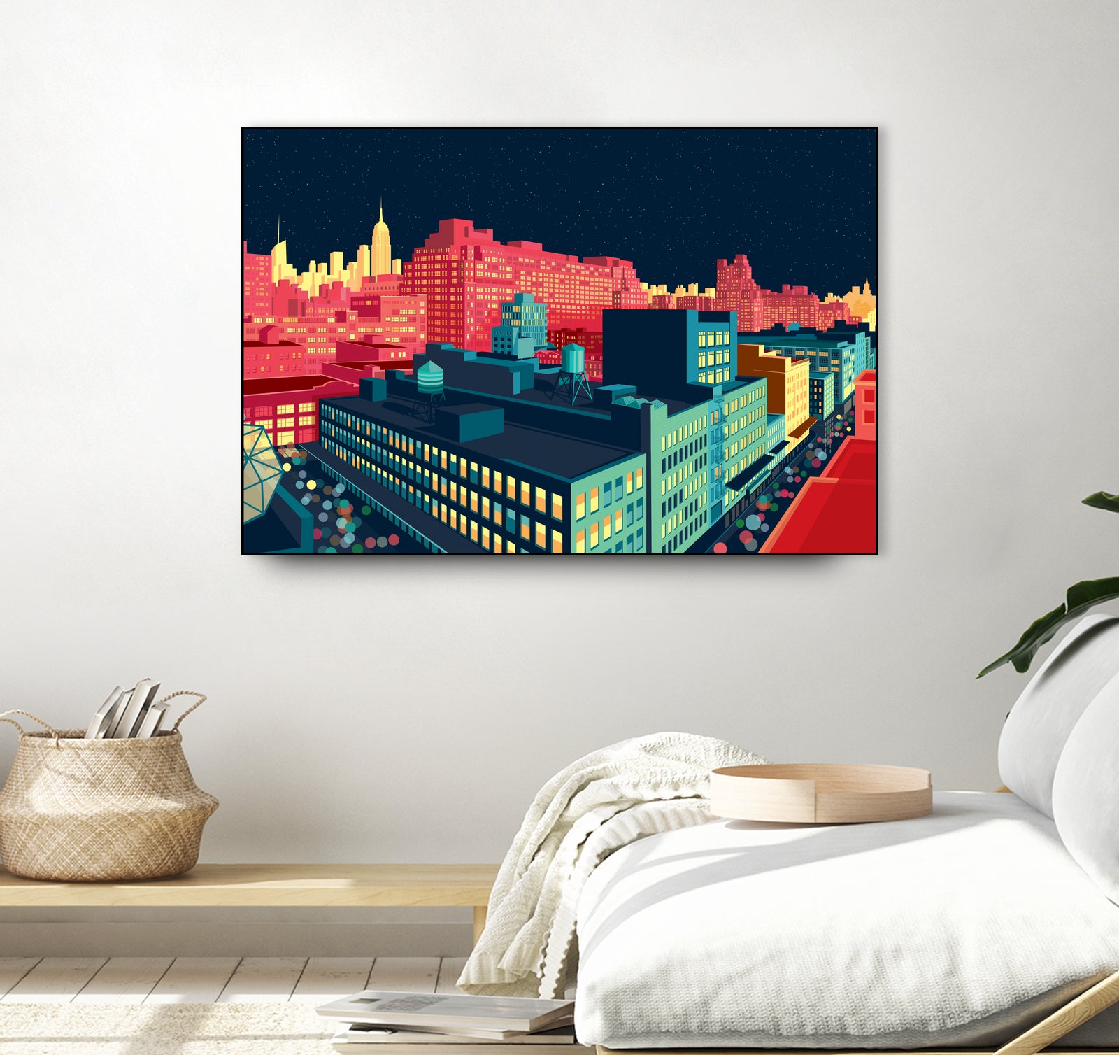 Meatpacking District by Night by Remko Heemskerk on GIANT ART - red digital painting