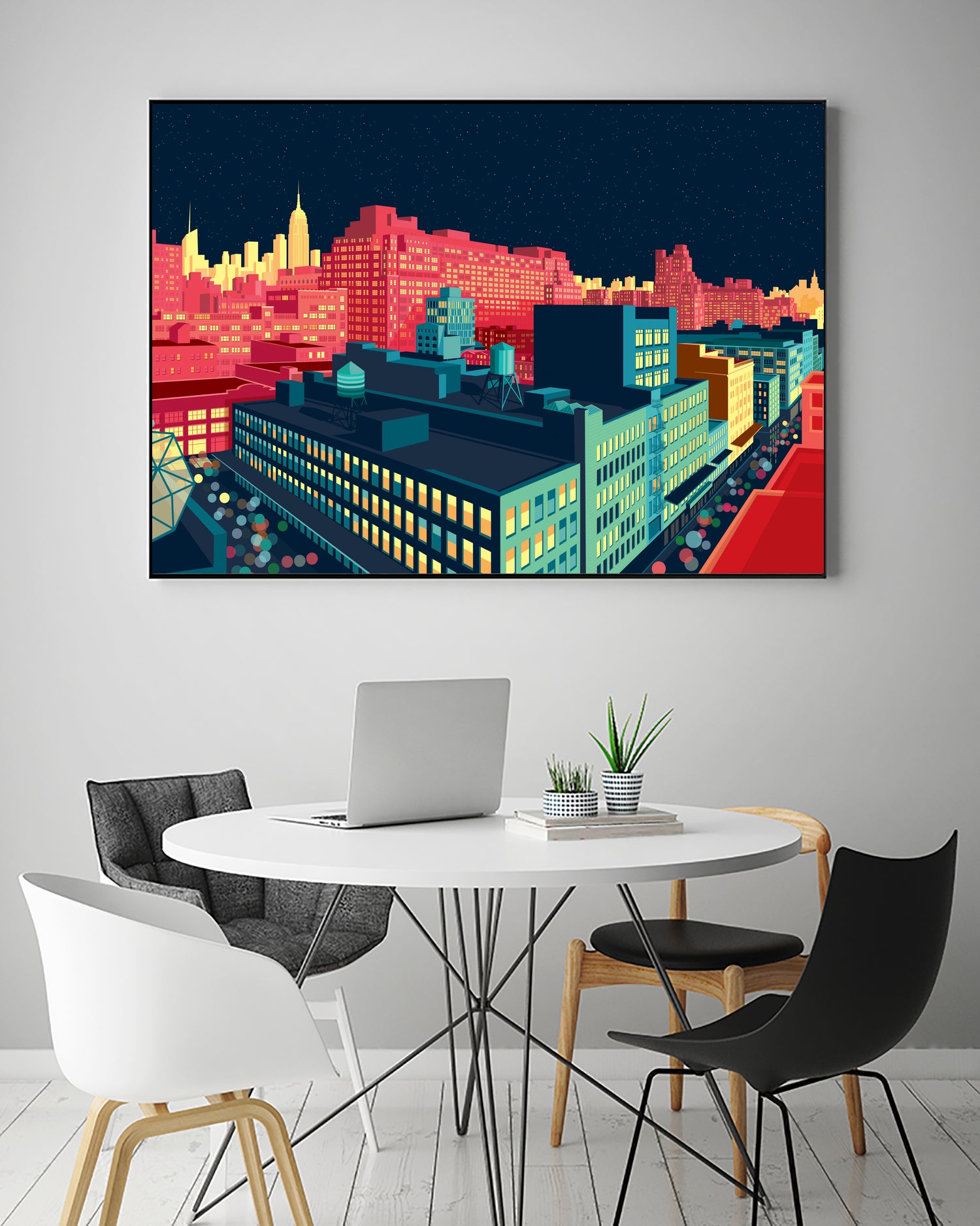 Meatpacking District by Night by Remko Heemskerk on GIANT ART - red digital painting