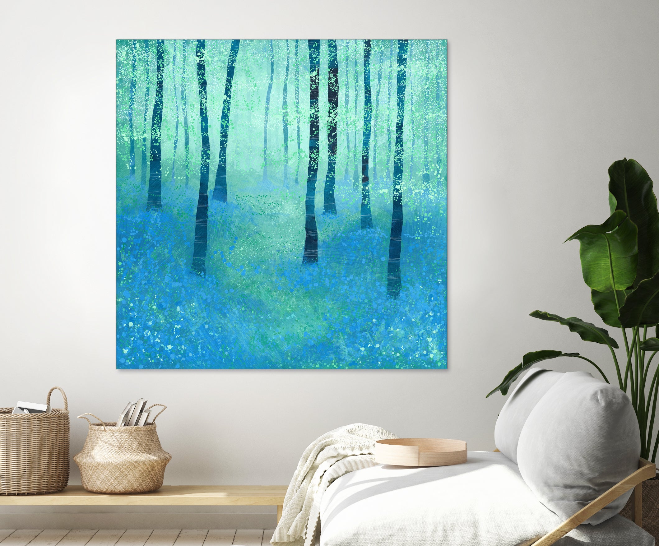 Bluebells, Challock by Nic Squirrell on GIANT ART - green digital painting