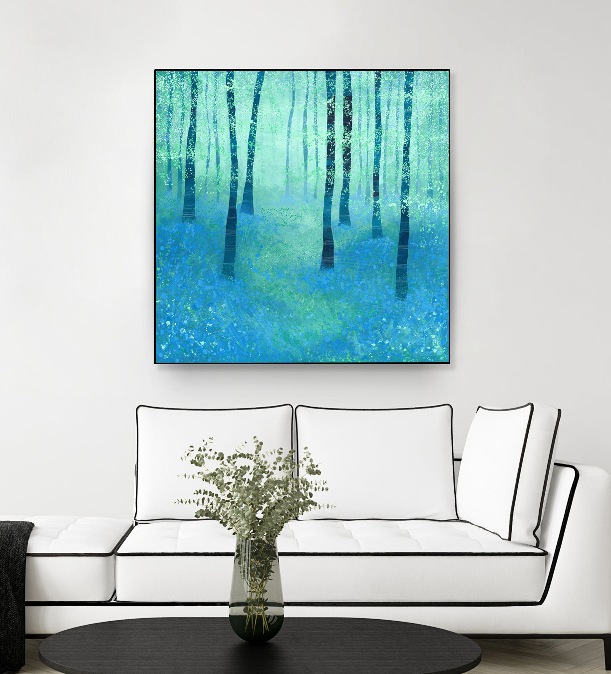 Bluebells, Challock by Nic Squirrell on GIANT ART - green digital painting