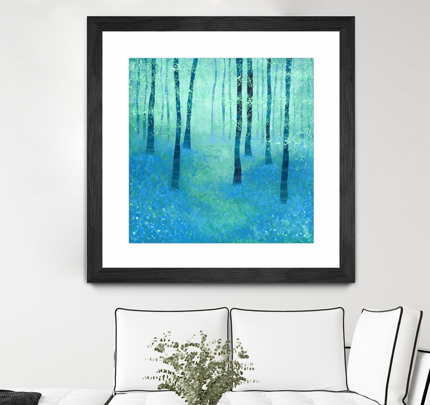 Bluebells, Challock by Nic Squirrell on GIANT ART - green digital painting