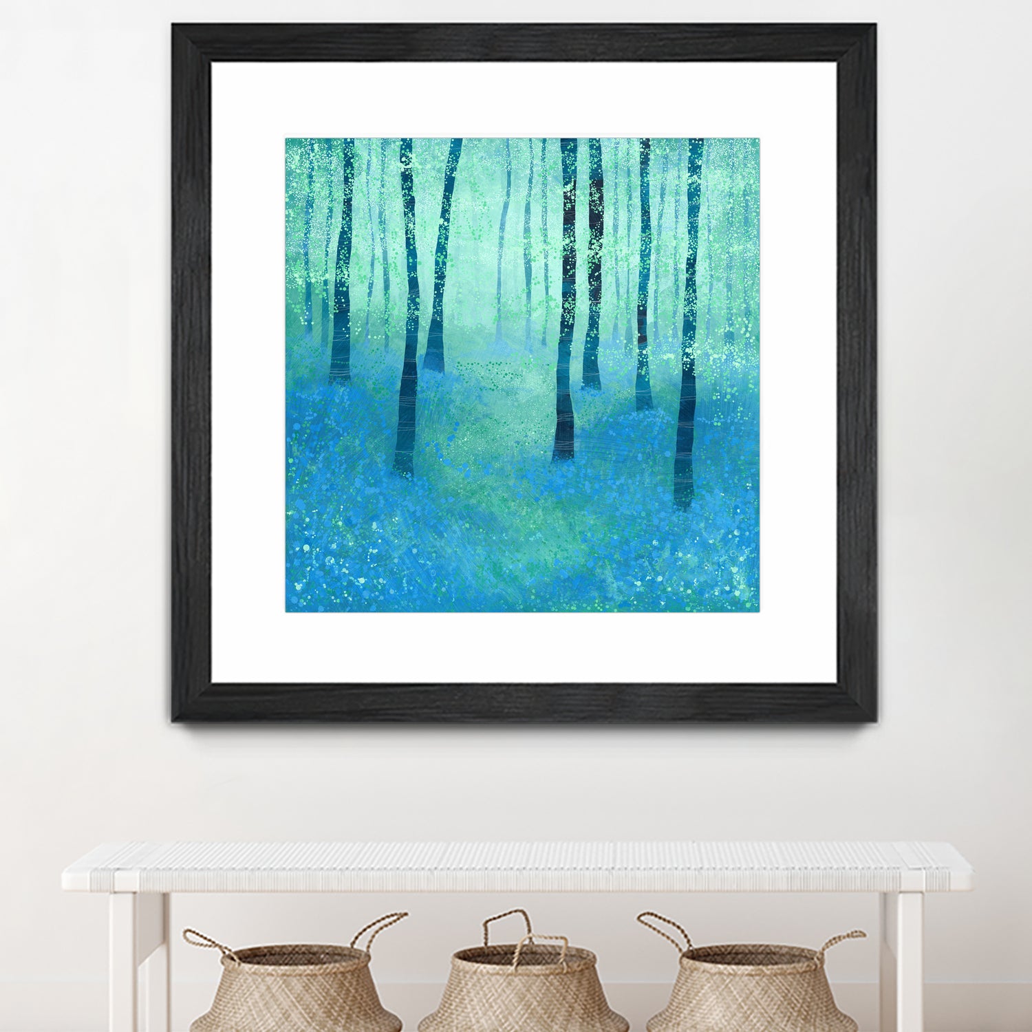 Bluebells, Challock by Nic Squirrell on GIANT ART - green digital painting