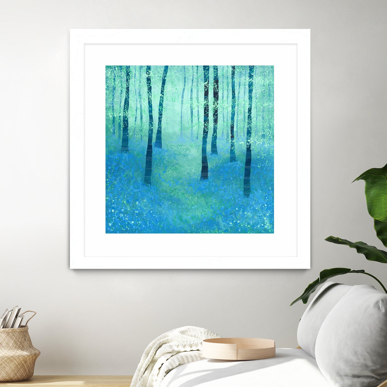 Bluebells, Challock by Nic Squirrell on GIANT ART - green digital painting