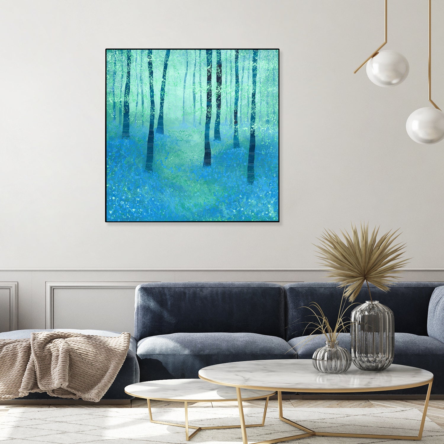 Bluebells, Challock by Nic Squirrell on GIANT ART - green digital painting